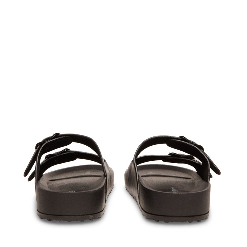 Sandalias de Diapositivas Steve Madden Teddy-t Mujer Negras | ES AW0832